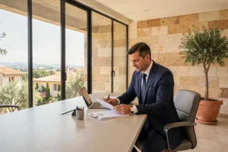 Conseiller en placement en Provence-Alpes-Côte d'Azur devant un panorama méditerranéen