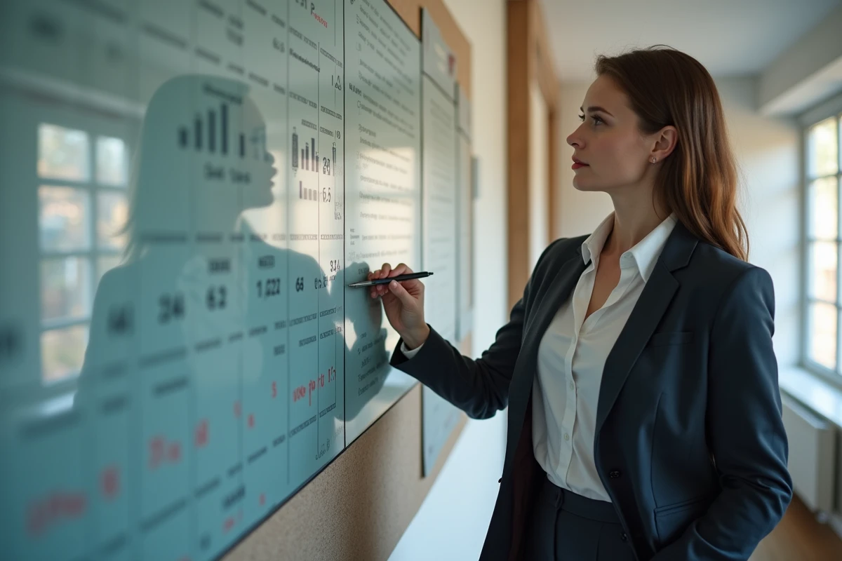 Jeune femme expliquant des graphiques inflation 2026