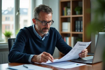 Homme d'âge moyen analysant un rapport inflation 2026