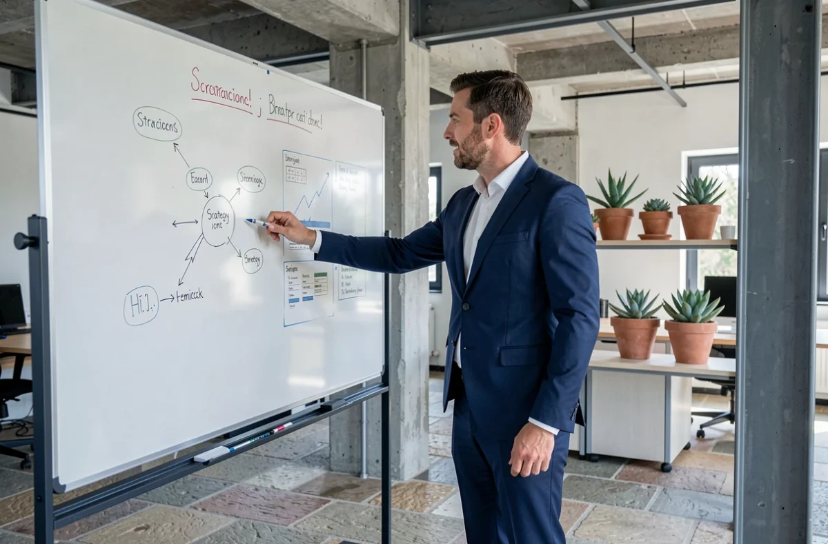 Consultant en placement financier KAMPOStratégie présentant une stratégie d'investissement à Aix-en-Provence